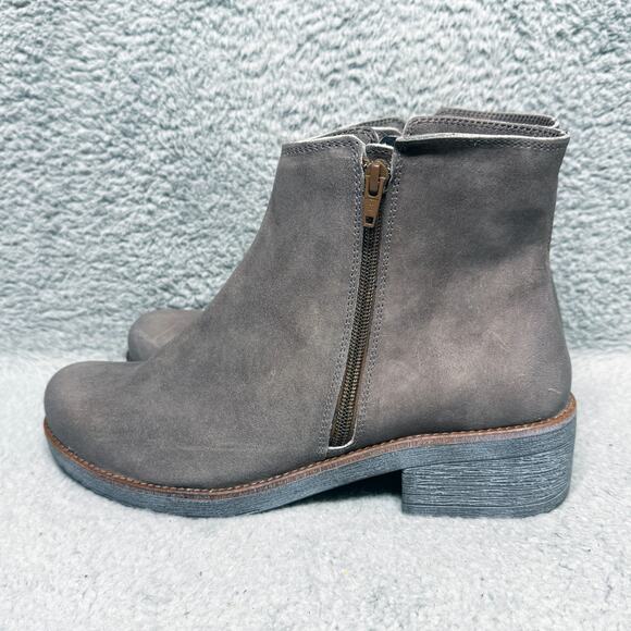 Naot Wander Womens Size 11 Ankle Boots Taupe Gray Suede Double Zip - Picture 3 of 9